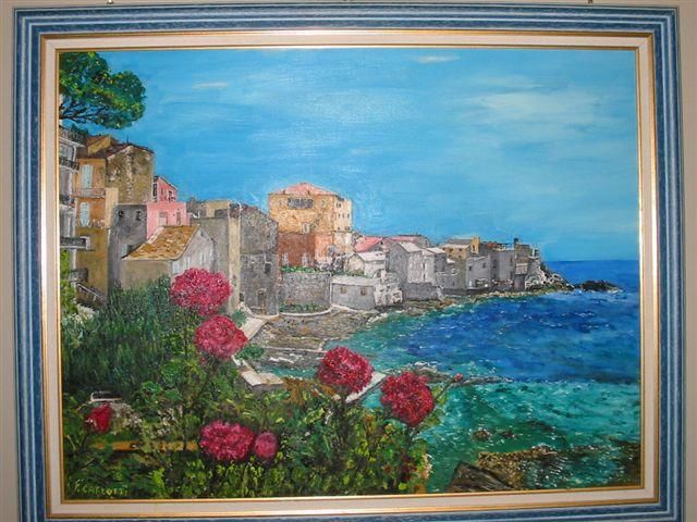 Peinture intitulée "Sagone (Corse)" par Felix Carlotti, Œuvre d'art originale, Huile