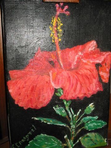 Peinture intitulée "fleur" par Felix Carlotti, Œuvre d'art originale