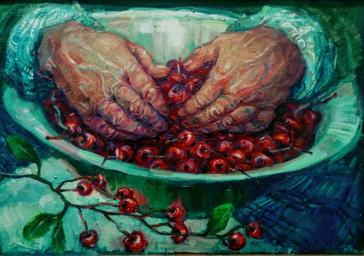 Malerei mit dem Titel "Начинка для пирожков" von Lena Boyarovskaya, Original-Kunstwerk, Öl