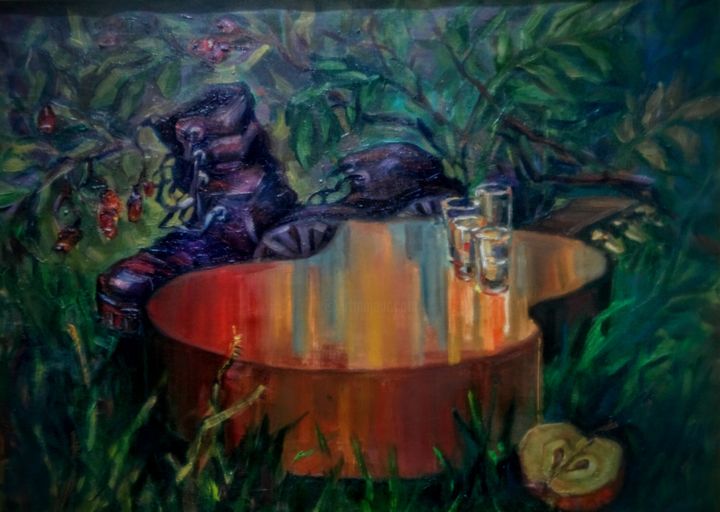 Malerei mit dem Titel "Май" von Lena Boyarovskaya, Original-Kunstwerk, Öl