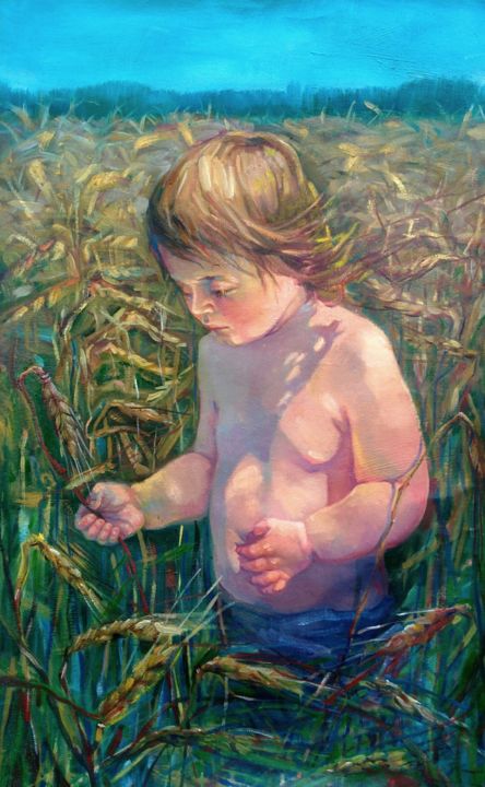Malerei mit dem Titel "Новое начало" von Lena Boyarovskaya, Original-Kunstwerk, Öl