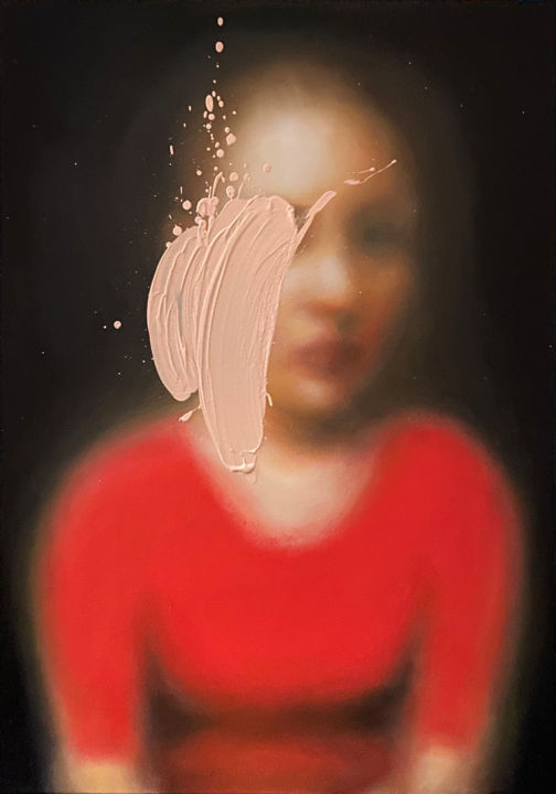 Malerei mit dem Titel "Illusions#3" von Lena Krashevka, Original-Kunstwerk, Öl Auf Keilrahmen aus Holz montiert