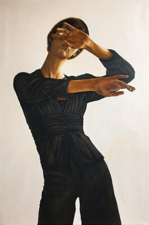 Painting titled "Dancing" by Lena Med, Original Artwork, Oil