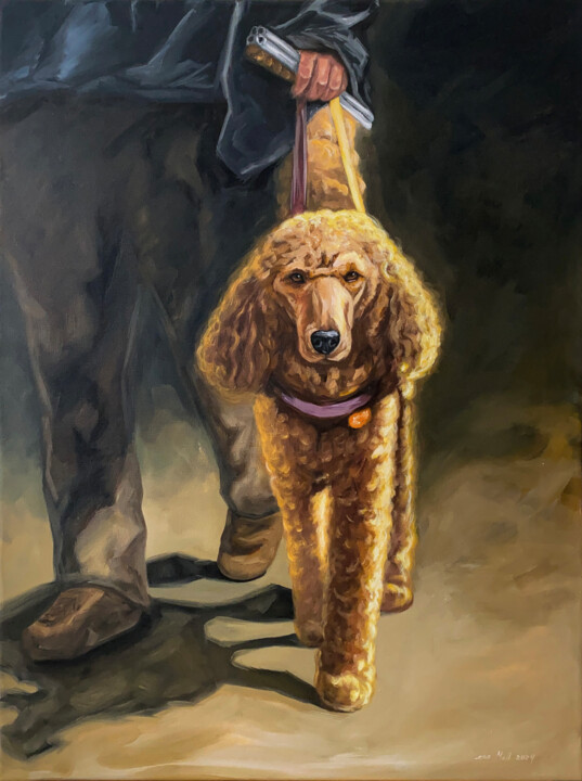 Painting titled "Best friend" by Lena Med, Original Artwork, Oil