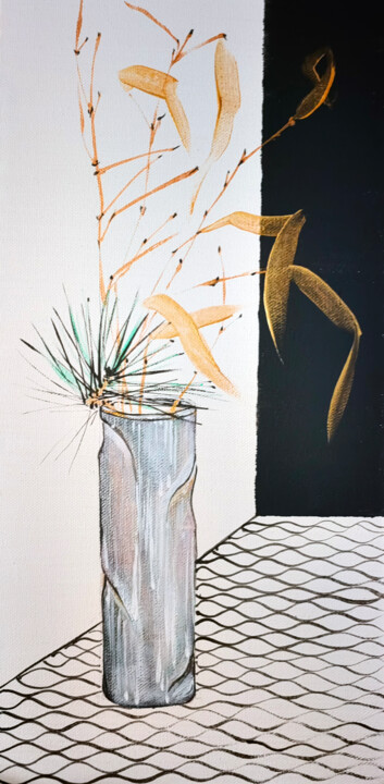 Peinture intitulée "Forever flowers" par Lena Oma, Œuvre d'art originale, Acrylique