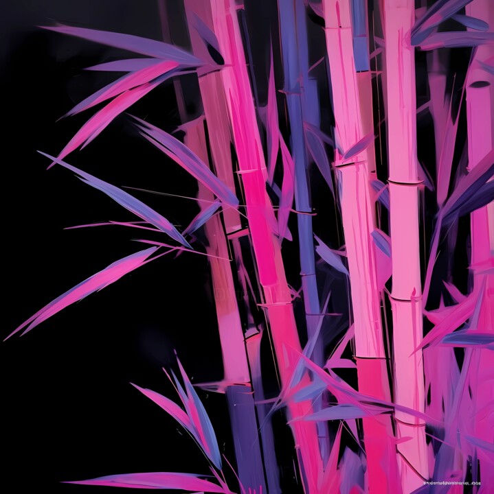 Arts numériques intitulée "Abstract flash bamb…" par Lena Oma, Œuvre d'art originale, Collage numérique