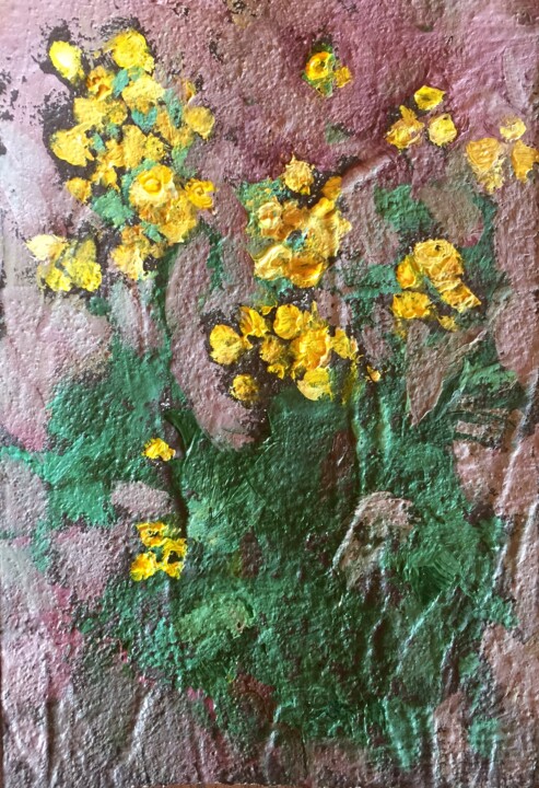 Painting titled "Tansy" by Lena Ru, Original Artwork, Oil