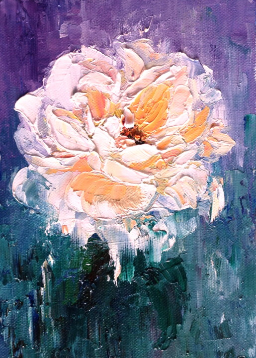 Peinture intitulée "Rose" par Lena Ru, Œuvre d'art originale