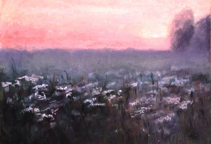 Dessin intitulée "Early morning in th…" par Lena Ru, Œuvre d'art originale, Pastel