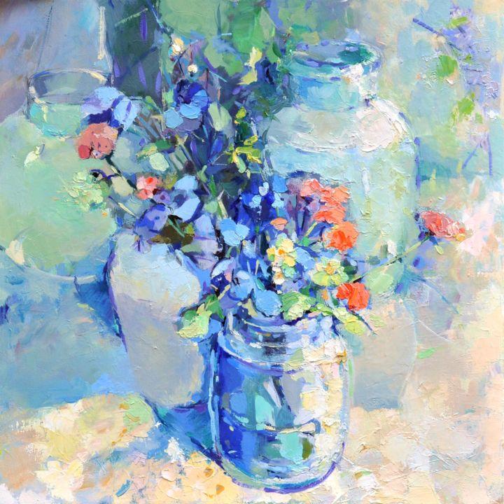 Malerei mit dem Titel "spring-oil-canvas-6…" von Elena Shraibman, Original-Kunstwerk