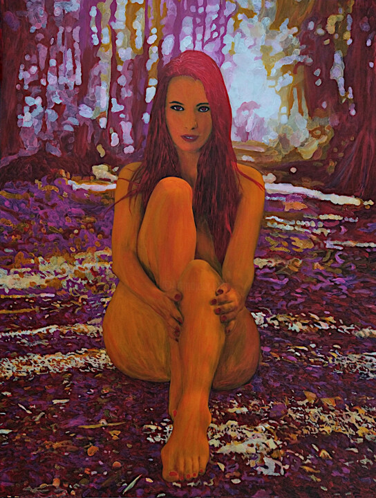 Pintura titulada "Alcyone" por Lena Snow, Obra de arte original, Acrílico