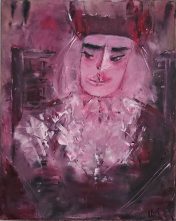 Painting titled "Император" by Lena Peri, Original Artwork, Acrylic