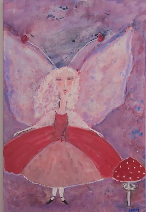 Painting titled "FAIRY" by Lena Peri, Original Artwork, Acrylic