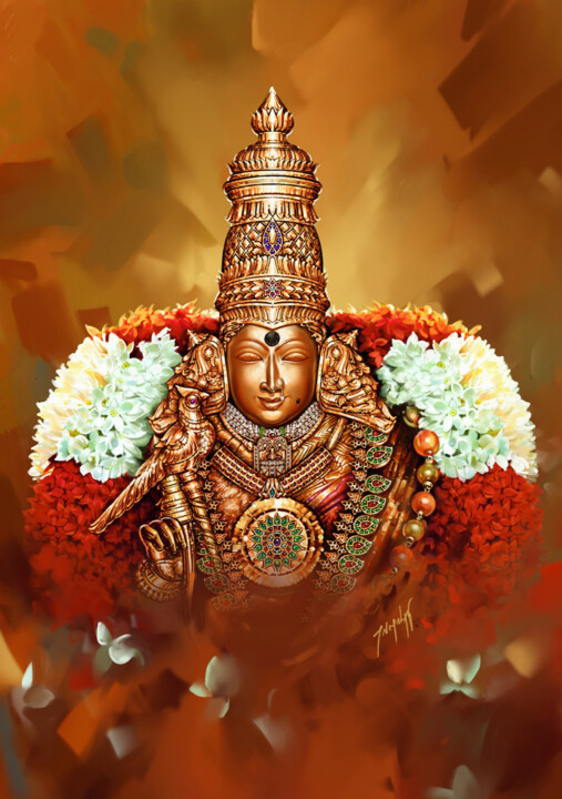 Digital Arts titled "Lord Meenakshi" by Lena Bharathi, Original Artwork, 3D Modeling