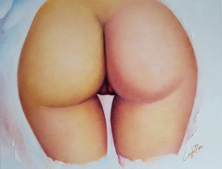 Peinture intitulée "Erotika" par Lenda Bavedila, Œuvre d'art originale, Huile Monté sur Châssis en bois