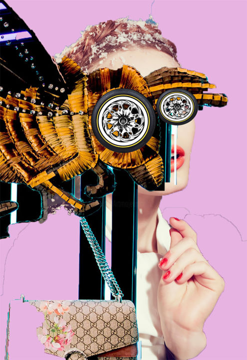 Collages titled "ugoeutowytklhwe/ Gu…" by Leni Smoragdova, Original Art, Collages