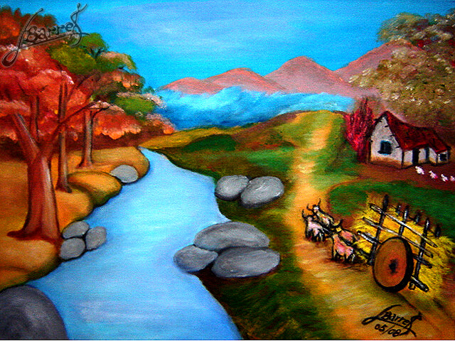 Pintura intitulada "Fazendinha" por Lenilson Barreto Barreto, Obras de arte originais, Outro