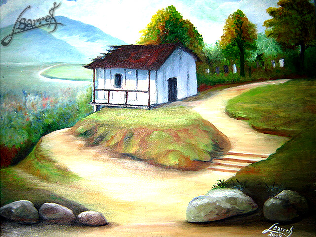 Pintura intitulada "Casa de Campos" por Lenilson Barreto Barreto, Obras de arte originais, Outro
