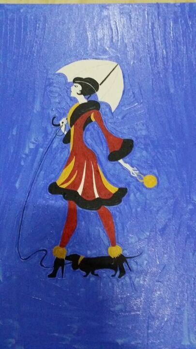 Pintura intitulada "girl" por Lenilson Da Silva, Obras de arte originais, Acrílico Montado em Armação em madeira