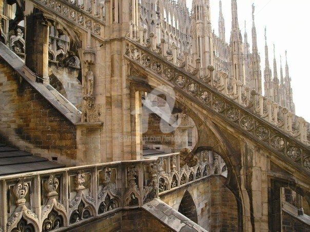 Fotografie mit dem Titel "Milano Duomo Colour" von Lenka Graner, Original-Kunstwerk