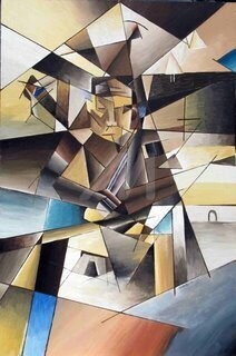 Painting titled "Brown Monk" by Lenka Graner, Original Art, Oil