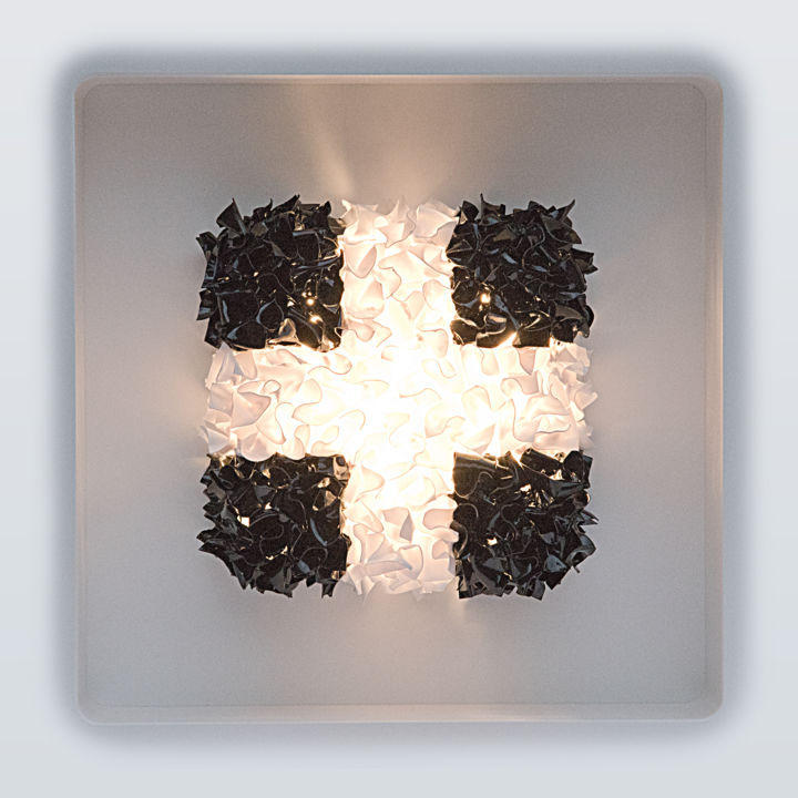 Sculpture intitulée "shining a cross" par Leo Haz, Œuvre d'art originale, Plastique