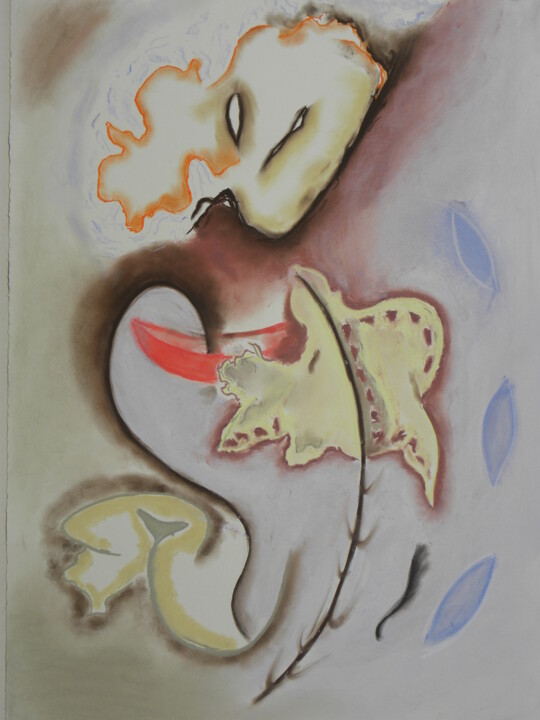 Dessin intitulée "Together" par Leo Spreksel, Œuvre d'art originale, Pastel