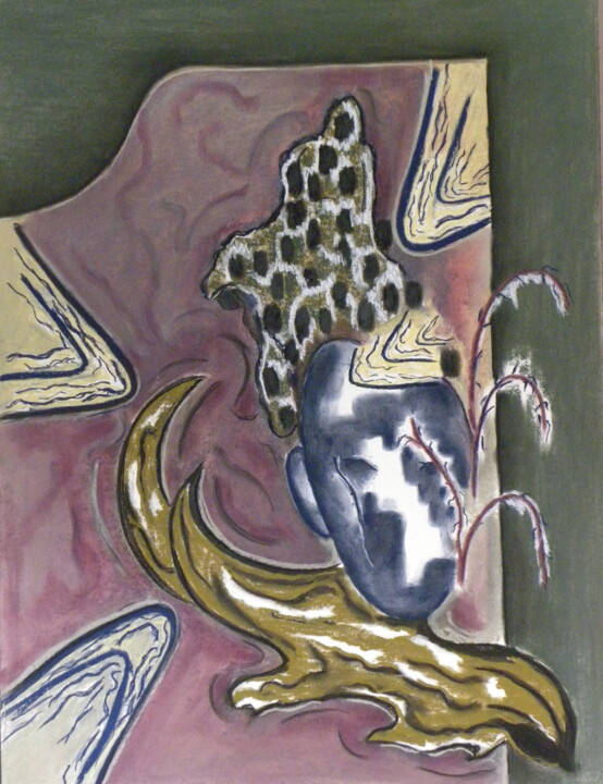 Рисунок под названием "Return 2" - Leo Spreksel, Подлинное произведение искусства, Пастель