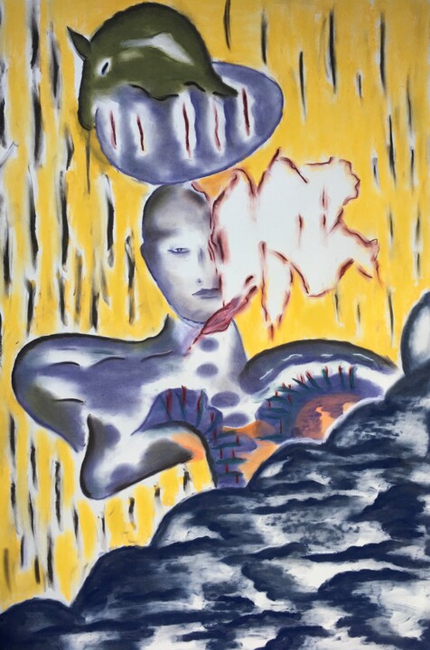 Dessin intitulée "Daughter of the mou…" par Leo Spreksel, Œuvre d'art originale, Pastel