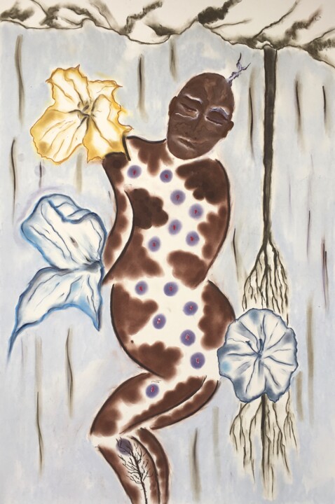 Tekening getiteld "Spring" door Leo Spreksel, Origineel Kunstwerk, Pastel