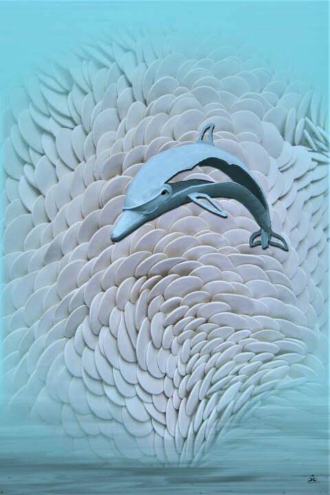 「Jumping dolphin」というタイトルの写真撮影 Leo Sterによって, オリジナルのアートワーク, 操作されていない写真