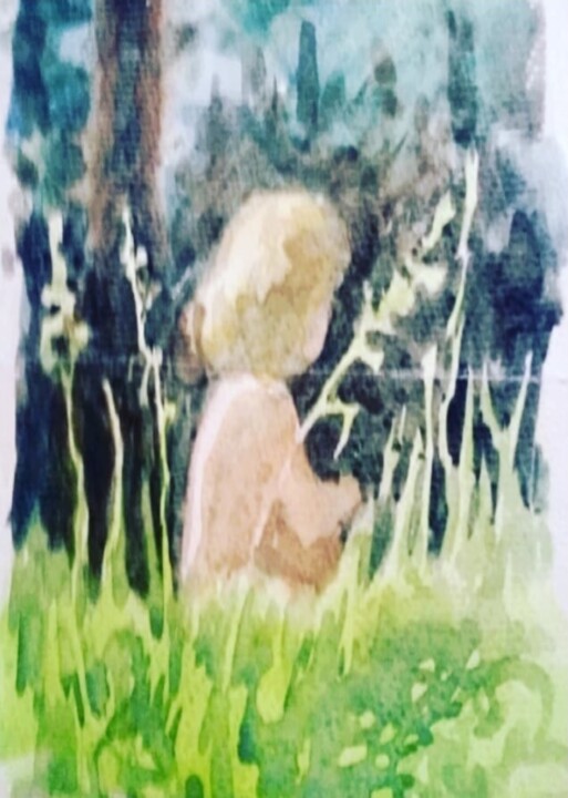 Картина под названием "Весна" - Леон Арбатский, Подлинное произведение искусства, Акварель