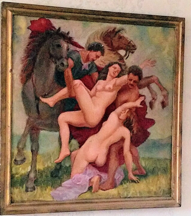 Картина под названием "Рабыни" - Леон Арбатский, Подлинное произведение искусства, Акварель