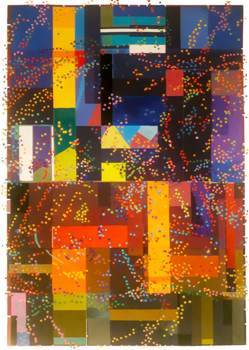 Painting titled "Autumn Abstract Acr…" by Leon Flynn, Original Art, Acrylic