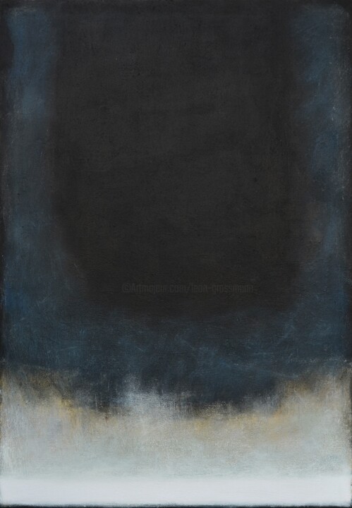 Malerei mit dem Titel "Black White Grey Ab…" von Leon Grossmann, Original-Kunstwerk, Acryl