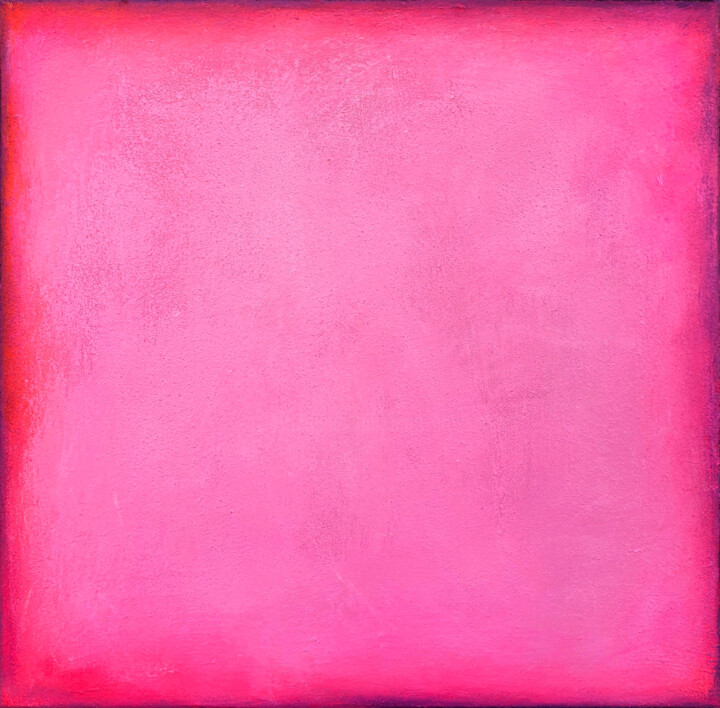 Pintura intitulada "Neon Pink Abstract…" por Leon Grossmann, Obras de arte originais, Acrílico