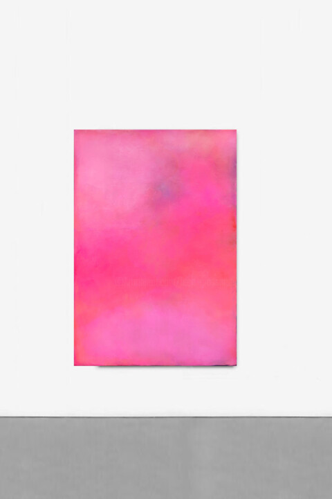 Malerei mit dem Titel "Neon Pink Painting,…" von Leon Grossmann, Original-Kunstwerk, Acryl Auf Keilrahmen aus Holz montiert