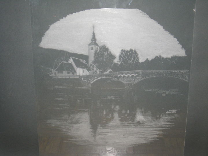 Sculpture intitulée "Lake Bohinj, Sloven…" par Pikzigmar (Spade07art), Œuvre d'art originale