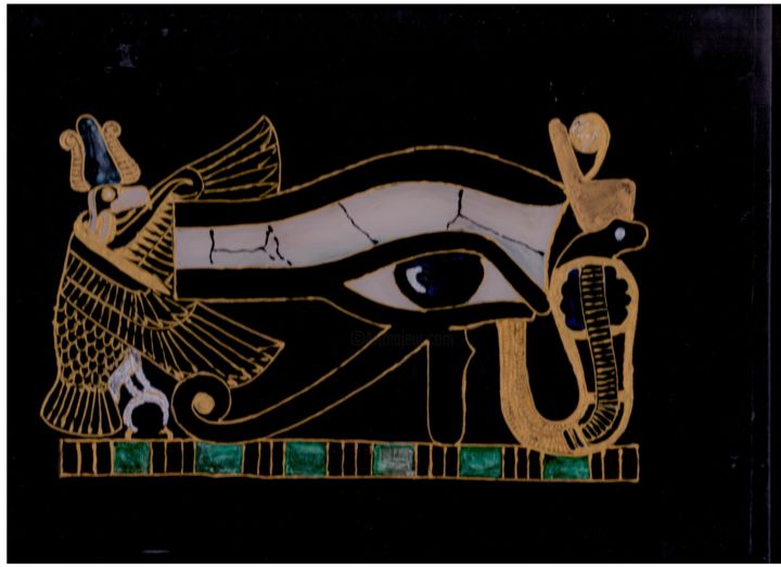 Pintura intitulada "horus-eye-001.jpg" por Pikzigmar (Spade07art), Obras de arte originais, Outro