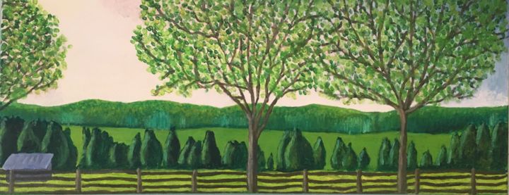 Painting titled "The Fields of Pagel…" by Patricia Leone, Original Artwork, Oil