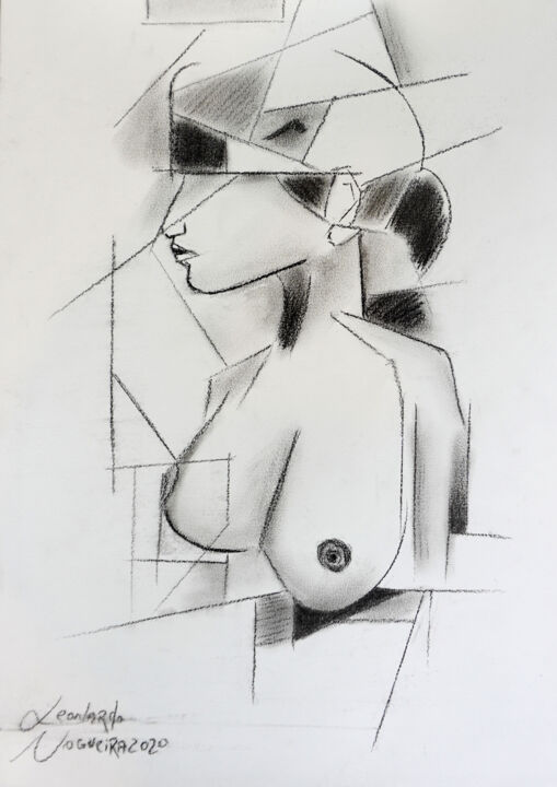 Desenho intitulada "Transcendência Femi…" por Leonardo Nogueira, Obras de arte originais, Carvão