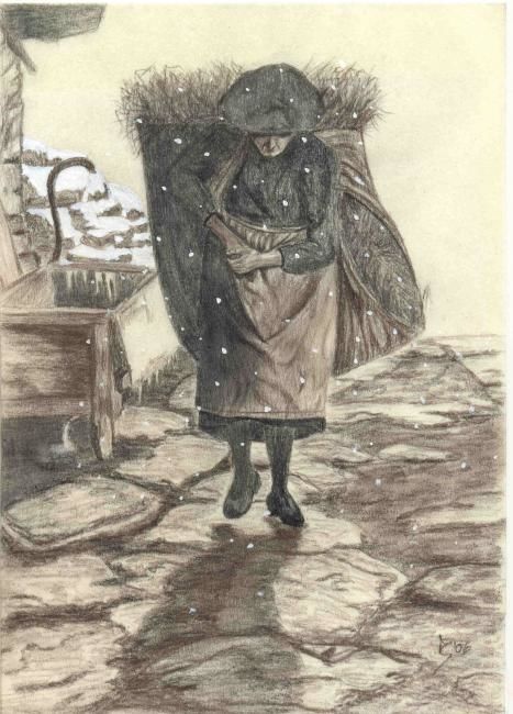 Disegno intitolato "L'Hiver_Winter" da Articswan, Opera d'arte originale, Altro
