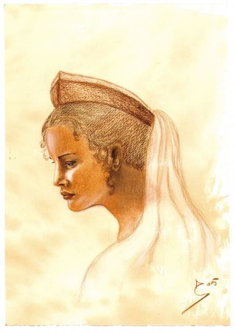 Drawing titled "The veiled Lady_ Da…" by Articswan, Original Artwork, Other