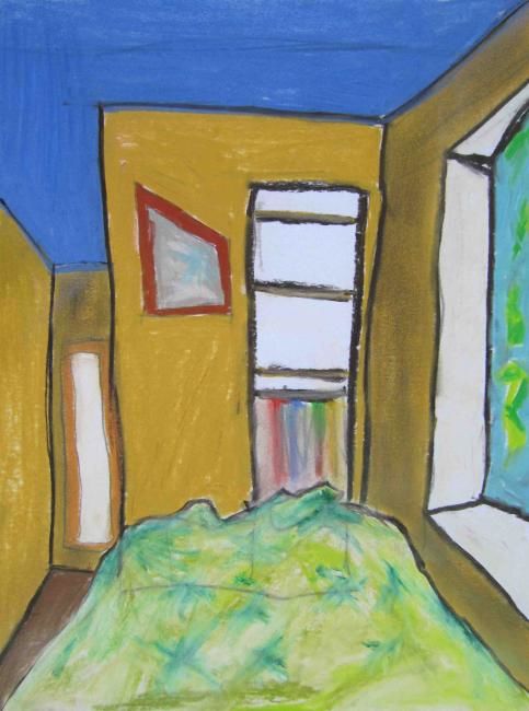 Painting titled ""Room"" by Leonardo Quintela, Original Artwork