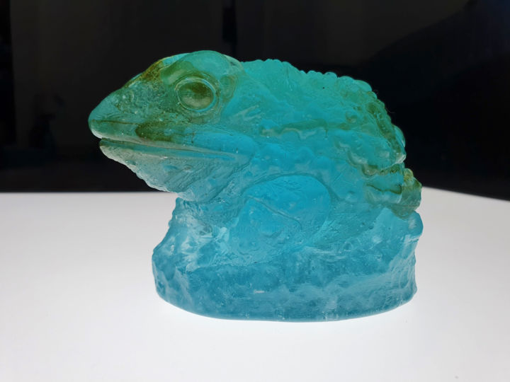 Sculpture titled "Waiting 99ex" by Leonard Radu Chioveanu, Original Art, Glass