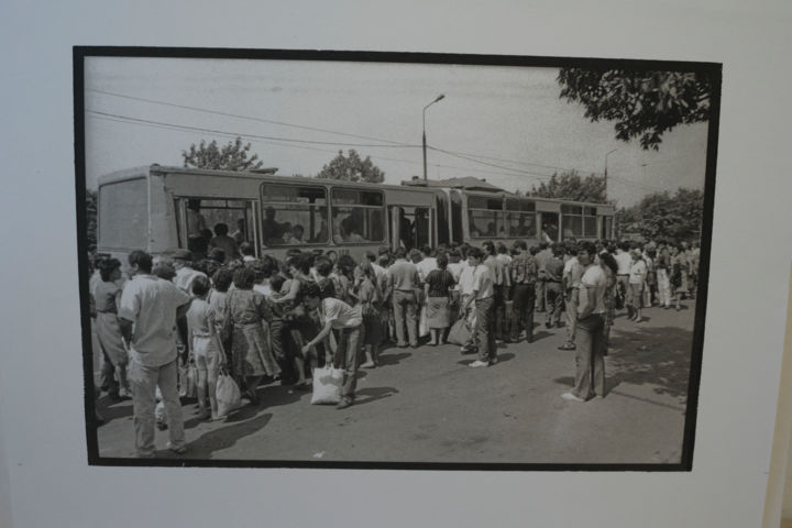 Photography titled "Buss 155 - Platinum…" by Leonard Radu Chioveanu, Original Art, Analog photography Mounted on Cardboard