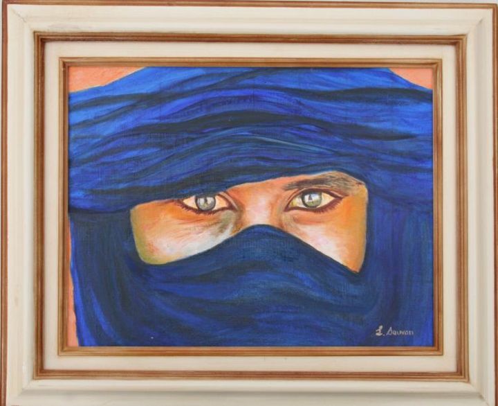 Painting titled "Regard du désert" by Léone Sauvan, Original Artwork