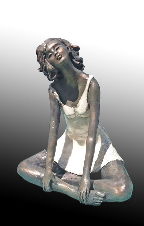 Sculpture intitulée "BRINDILLE" par Léone Digraci, Œuvre d'art originale, Céramique