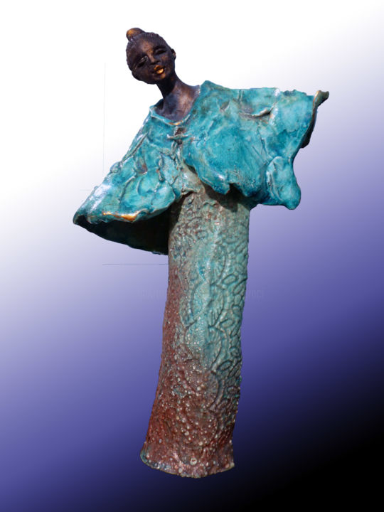 Sculpture titled "AINA" by Léone Digraci, Original Artwork, Ceramics