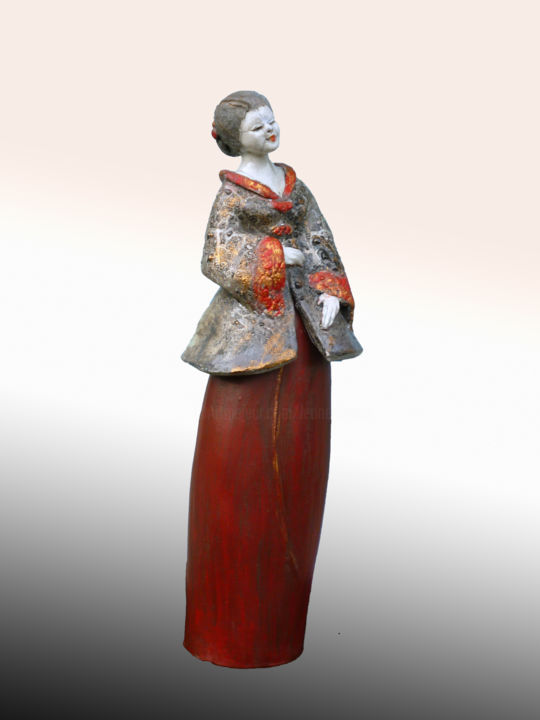 Sculpture intitulée "YUKI" par Léone Digraci, Œuvre d'art originale, Céramique
